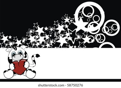 cow cartoon background in vector format