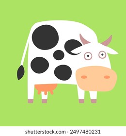 Cow cartoon icon. Clipart image isolated on white background