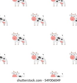Cow cartoon icon. Illustration for web and mobile design.
