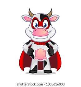 Cow cartoon illustration can