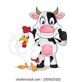 Cow cartoon illustration can be download in vector format for unlimited image size
