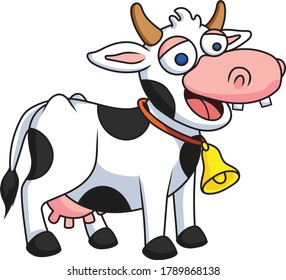 cow cartoon illustration for farm