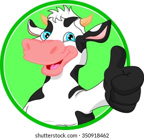 Cow Cartoon Mascot Stock Vector (Royalty Free) 350918462 | Shutterstock