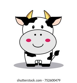 Cow cartoon vector.
