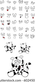 cow cartoon in vector format very easy to edit