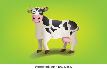A cow, cartoon.(vector)