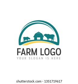 Cow Cattle Farm Beef Livestock Logo Stock Vector (Royalty Free ...