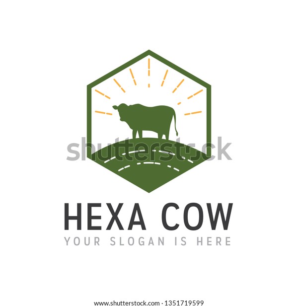 Cow Cattle Farm Beef Livestock Logo Stock Vector (Royalty Free ...