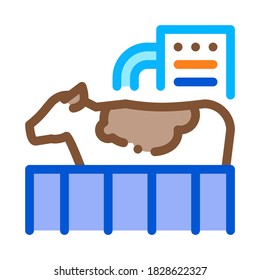 Kuh überprüfen Symbol Vektorgrafik. Kuhscheckzeichen. Illustration von Farbzeichen