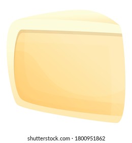 Cow cheese icon. Cartoon of cow cheese vector icon for web design isolated on white background