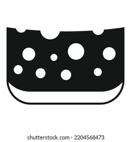 Icono de queso de vaca simple vector. Producción de alimentos. Buen producto