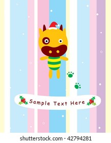cow christmas card