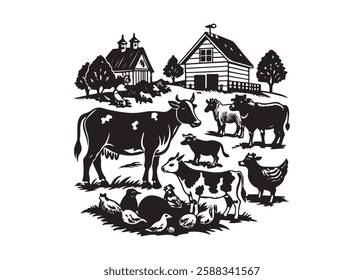 cow collection vector illustration, cow with clave vectors with a white background