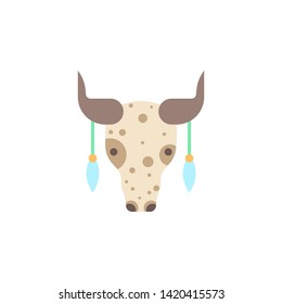 Cow color icon. Element of boho color icon. Premium quality graphic design icon. Signs and symbols collection icon for websites, web design, mobile app