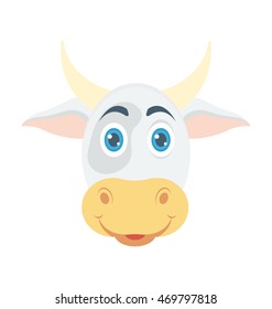 Cow Colored Vector Icon
