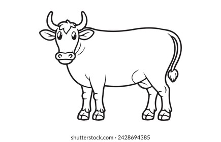 Cow coloring page animal drawings cow coloring pages iso size ready print,cow drawing
