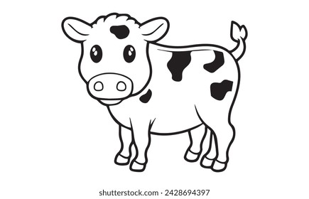 Cow coloring page animal drawings cow coloring pages iso size ready print,cow drawing