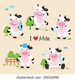 Cow Cute Character Cartoon Design