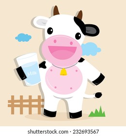 Cow Cute Character Cartoon Design