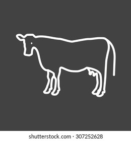 Cow, dairy, milk icon vector image. Can also be used for Animals and Insects. Suitable for mobile apps, web apps and print media.