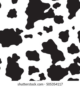 Cow and Dalmatian dog seamless pattern, spot background, vector illustration