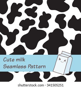 Cow Or Dalmatian Spots Seamless Pattern. Abstract Texture For Milk Design