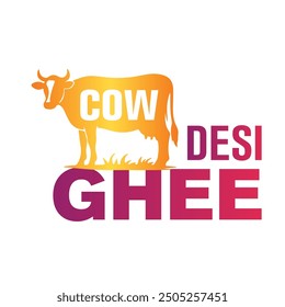 Cow Desi Ghee Logo Design Template Vector