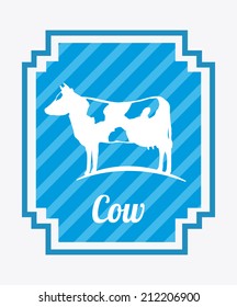 cow design over white background vector illustration
