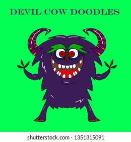 cow devil illustration 