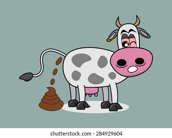 cow doing big shit
