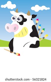 Cow drawing cartoon