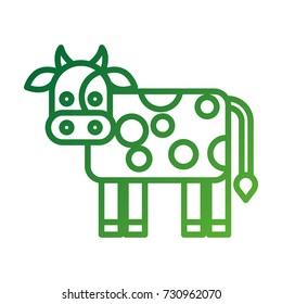 cow drawn isolated icon