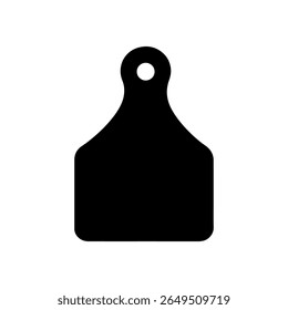 Kuh Ohr Tag Silhouette Vektor flache Illustration Design.