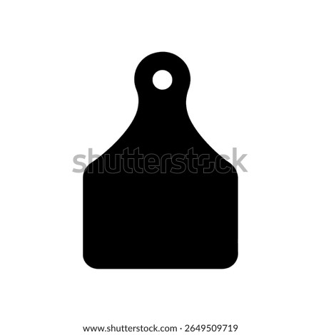 Cow ear tag silhouette vector flat illustration design.