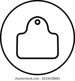 Cow ear tags icon . Ear tag illustration sign vector isolated on transparent background. Identification labels for cattle, farm animals, livestock. Earmark mockups for livestock.
