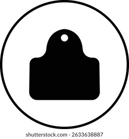 Cow ear tags icon . Ear tag illustration sign vector isolated on transparent background. Identification labels for cattle, farm animals, livestock. Earmark mockups for livestock.