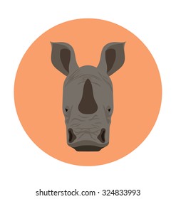 
Cow Face Flat Icon Illustration
