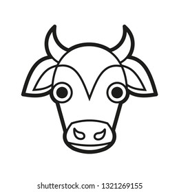 Cow Line Icon Logo Stock Vector (Royalty Free) 478042402 | Shutterstock