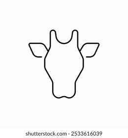 Vector de signo de icono de cara de vaca