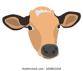 cow face sketch vector illustration