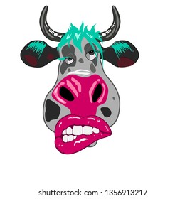 cow face vector