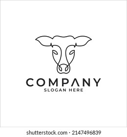 Cow Farm Abstract Logo Design, Cow Head, Cow Face, Monoline.
Logo For Cattle Farming Company, Beef, Cow's Milk Line Art.