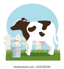 cow farm animal icon
