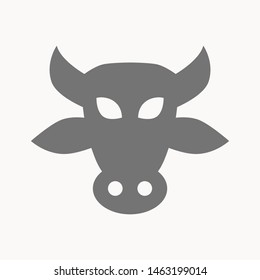 Cow, farm animal icon isolated sign symbol vector illustration - vector