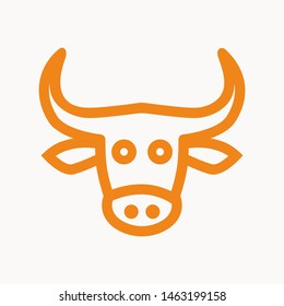 Cow, farm animal icon isolated sign symbol vector illustration - vector