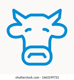Cow, farm animal icon isolated sign symbol vector illustration - vector