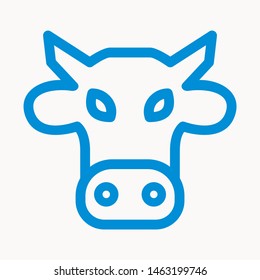 Cow, farm animal icon isolated sign symbol vector illustration - vector