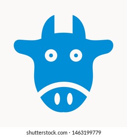 Cow, farm animal icon isolated sign symbol vector illustration - vector