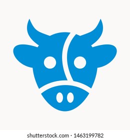 Cow, farm animal icon isolated sign symbol vector illustration - vector