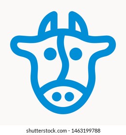 Cow, farm animal icon isolated sign symbol vector illustration - vector
